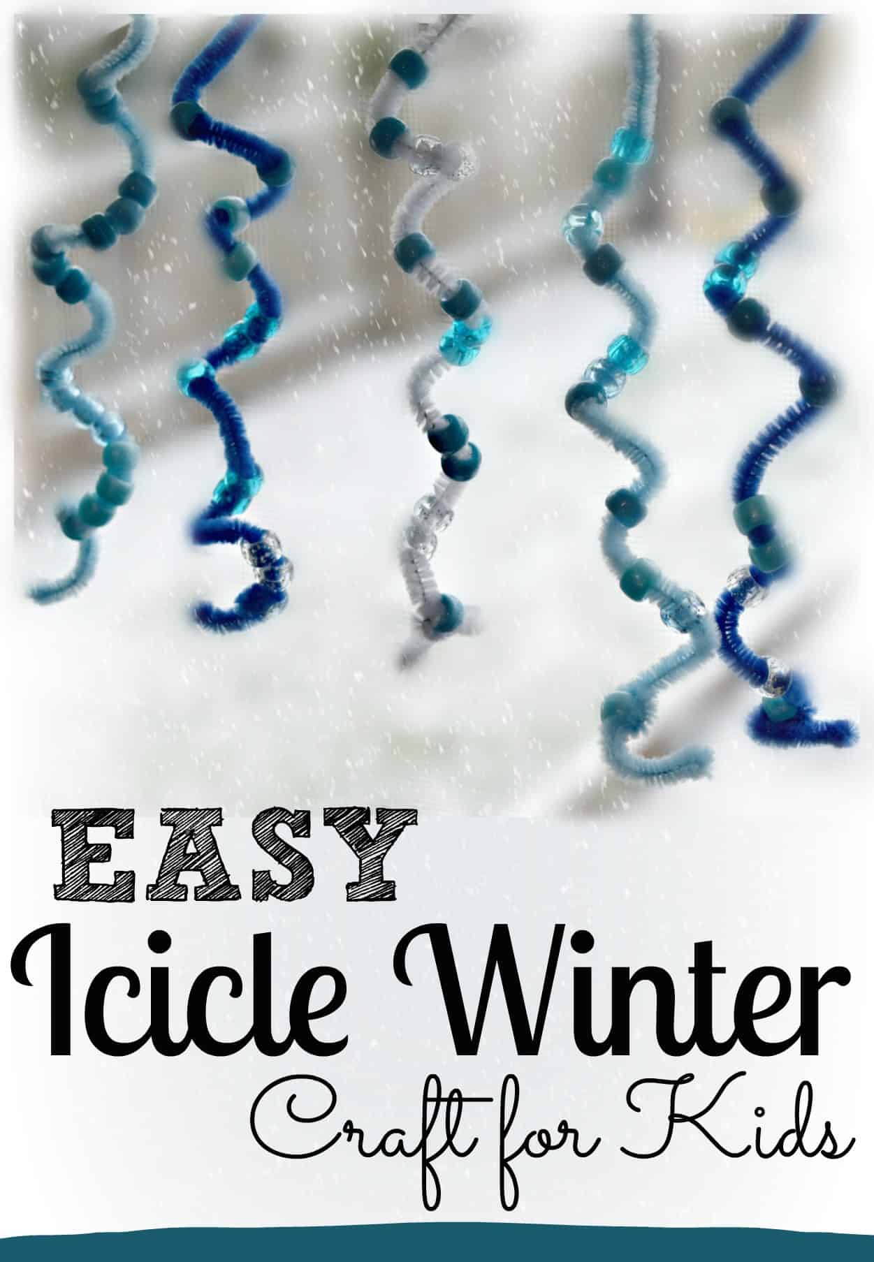 Easy icicle winter craft