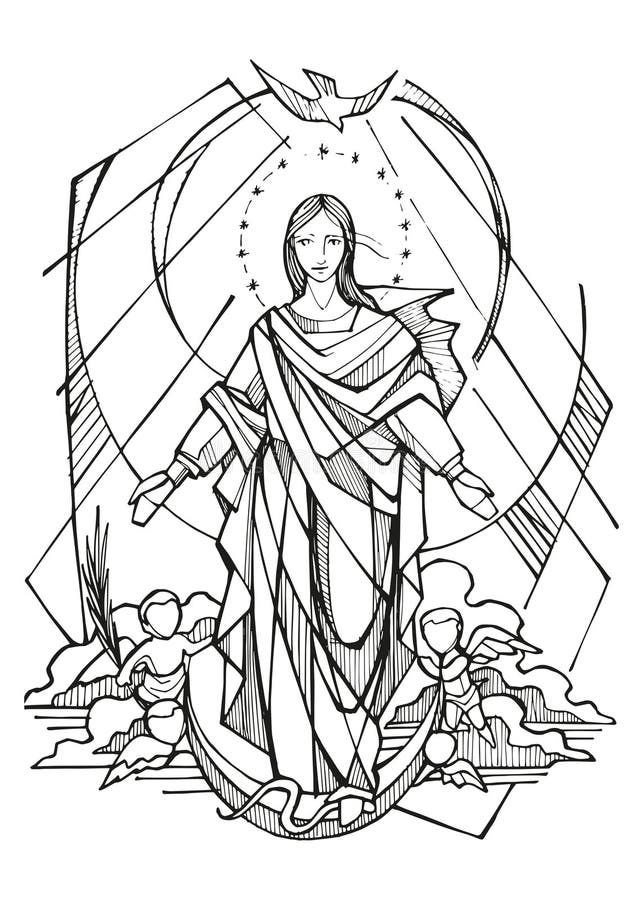 Immaculate conception stock illustrations â immaculate conception stock illustrations vectors clipart