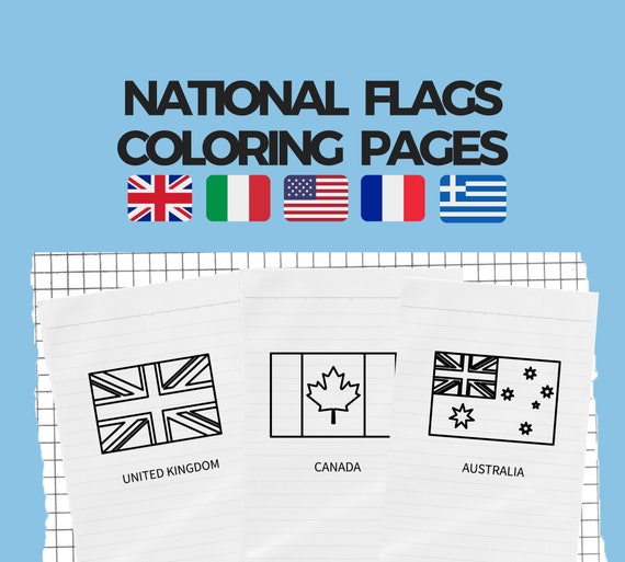 Buy flag coloring colouring pages national flags educational printable pages for kids activity coloring book with national flags online in india