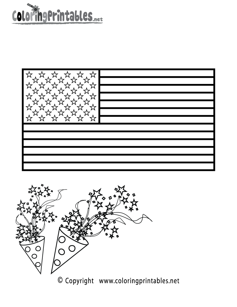 Independence day coloring page