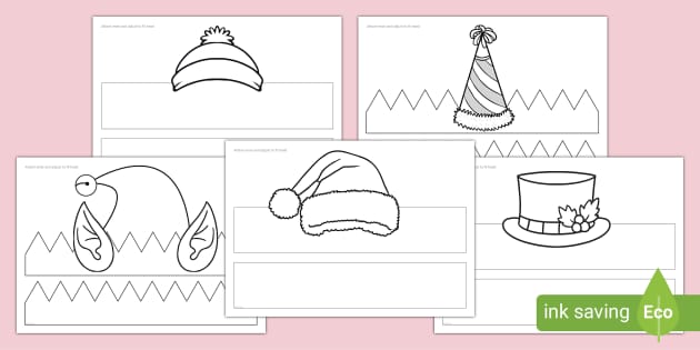 Christmas colouring headbands