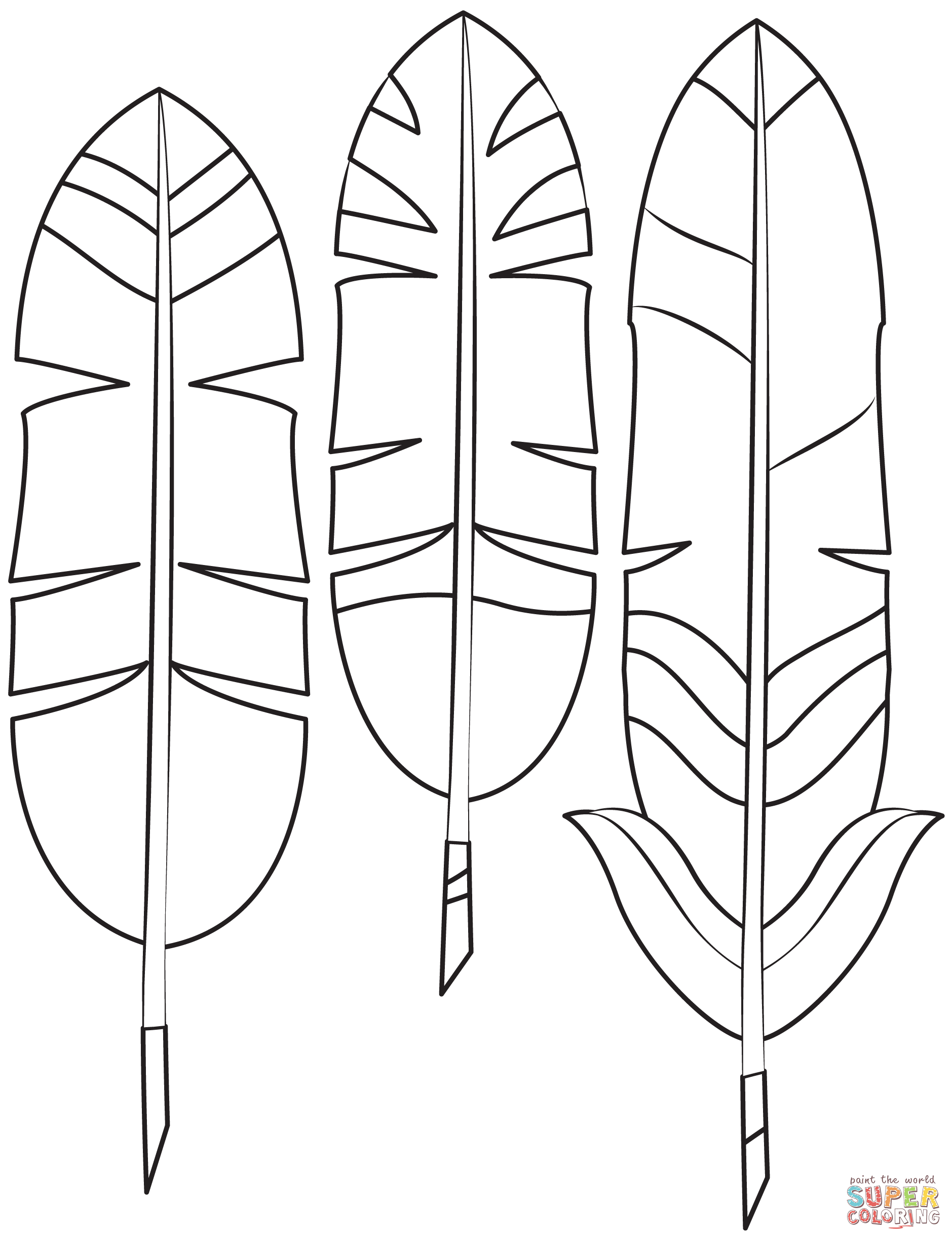 Indian feather coloring page free printable coloring pages