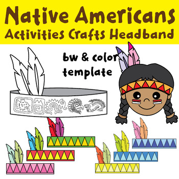Native americans activities crafts hat headband crown feather headwear