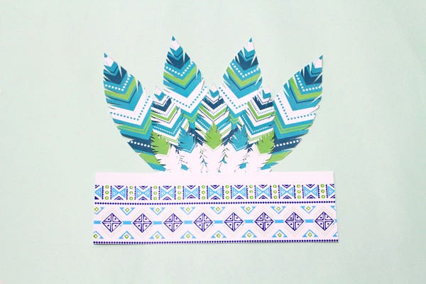 Printable indian headdress diy