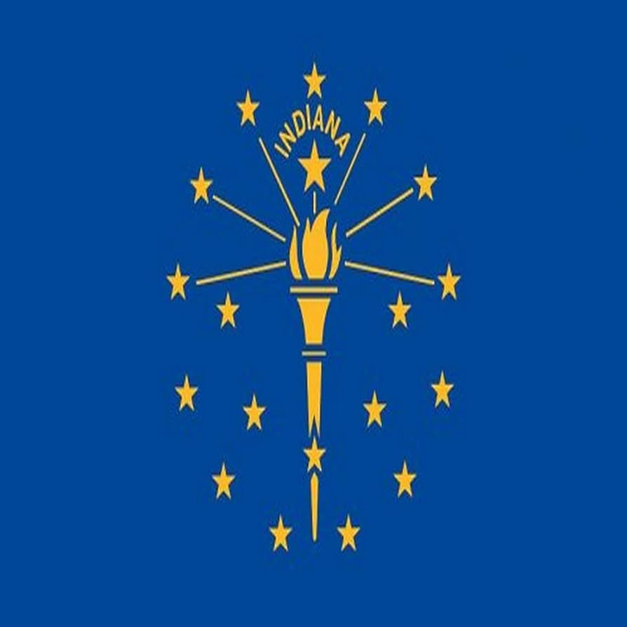 Valley forge indiana state flag nylon x made in usa canvas header heavy