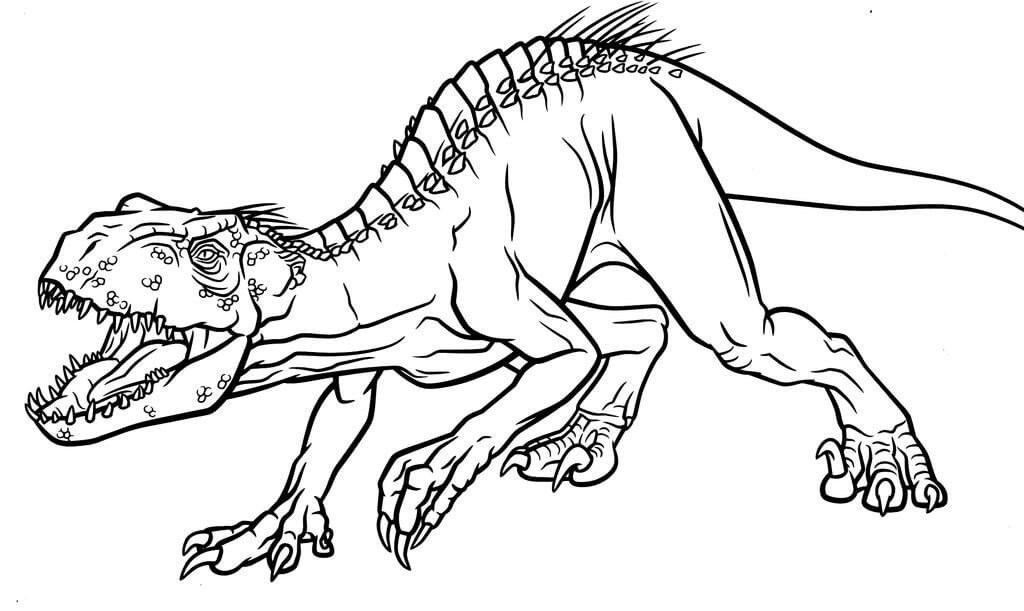 Indoraptor coloring page