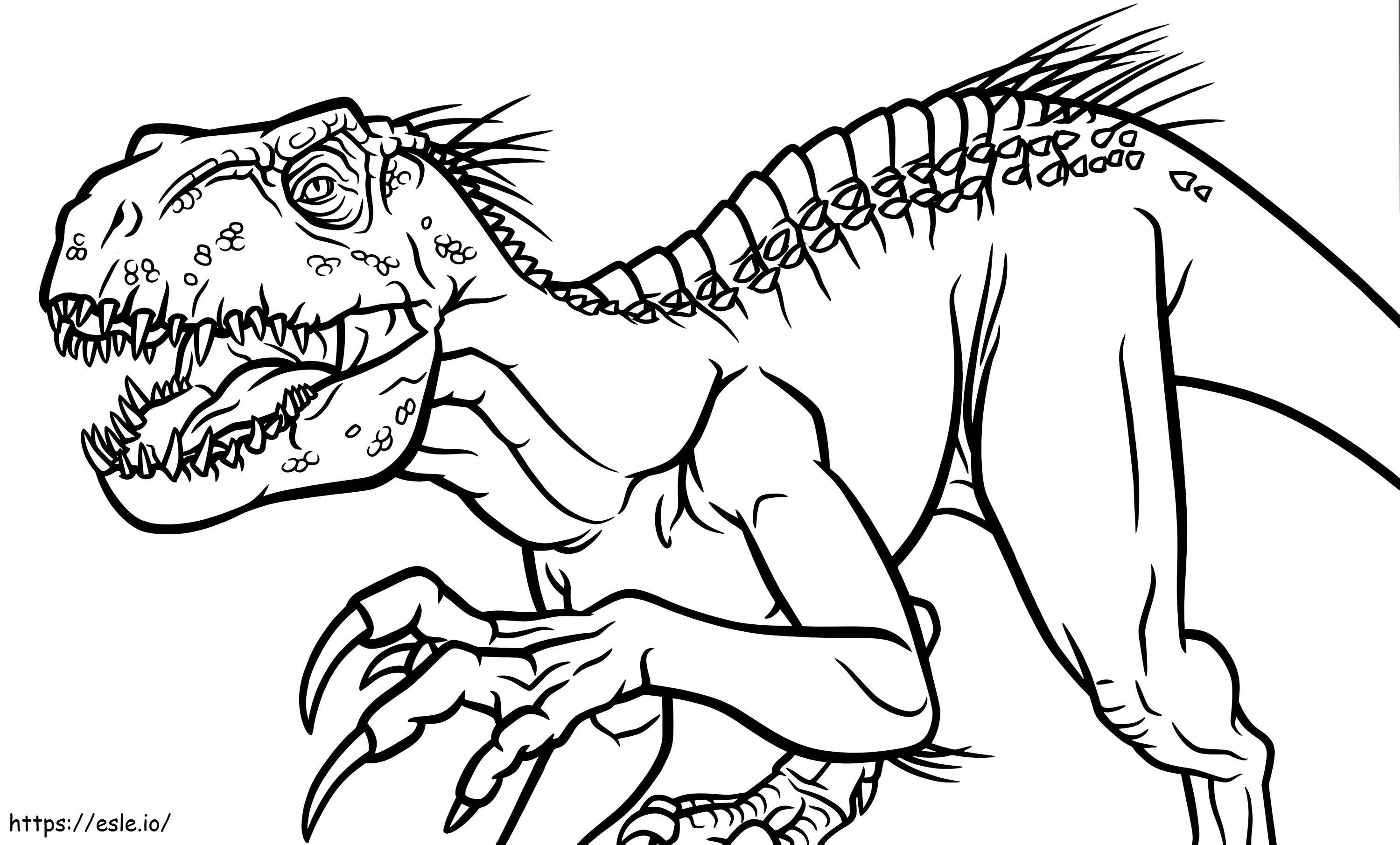 Indoraptor from jurassic world coloring page