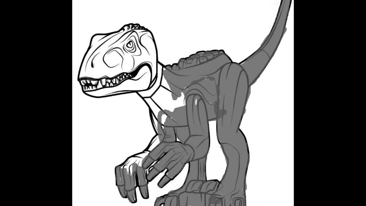 Indoraptor coloring book how to draw