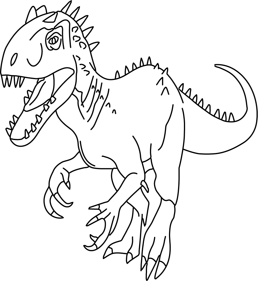 Big indoraptor coloring page