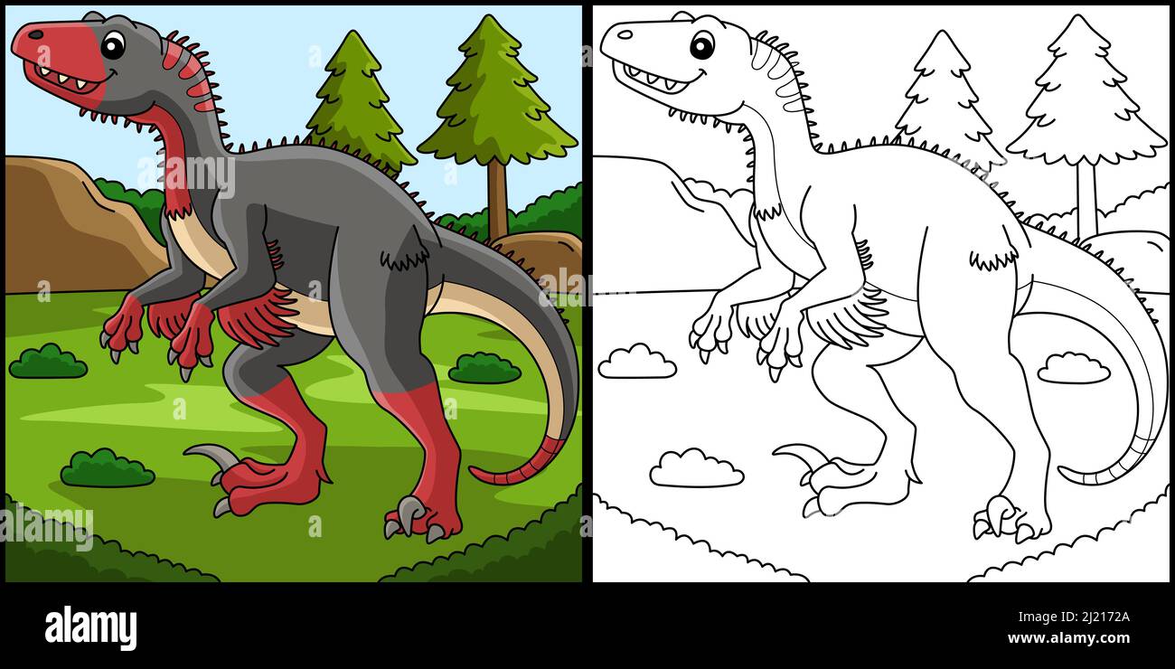 Dino coloring page hi