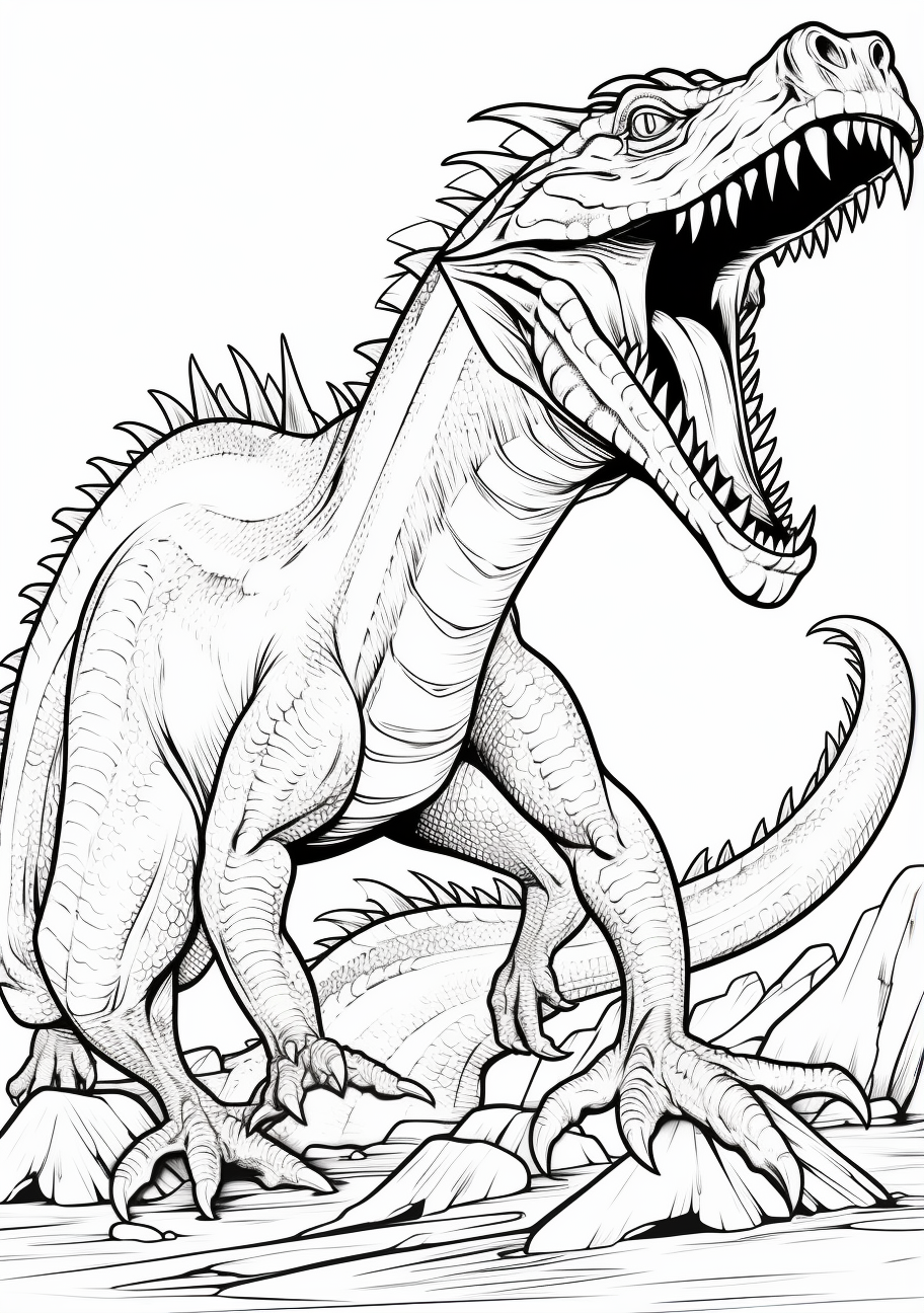 Roaring dragon portrait