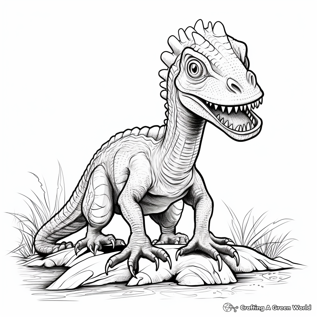 Dilophosaurus coloring pages