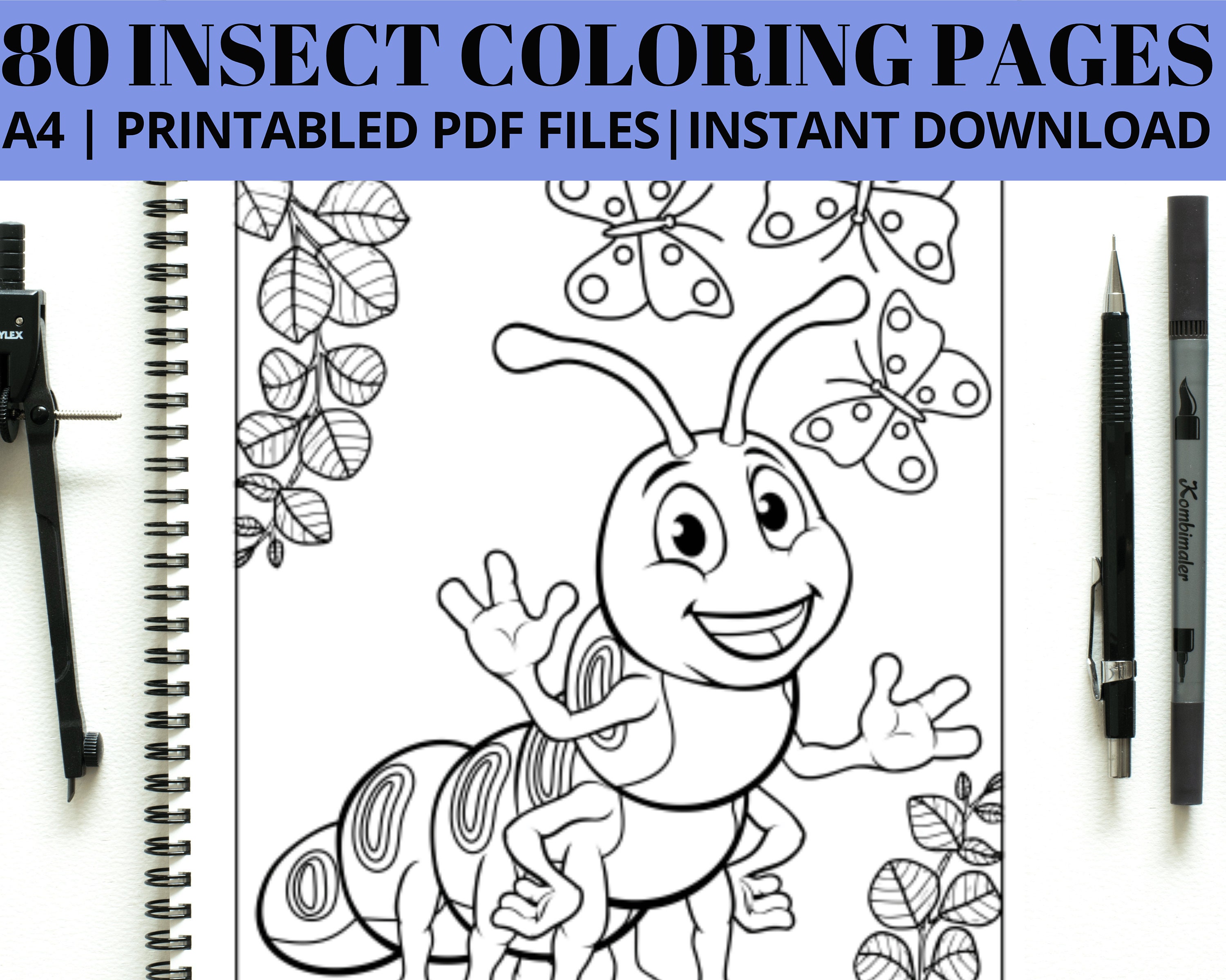 Insect coloring pages printable kids coloring pages