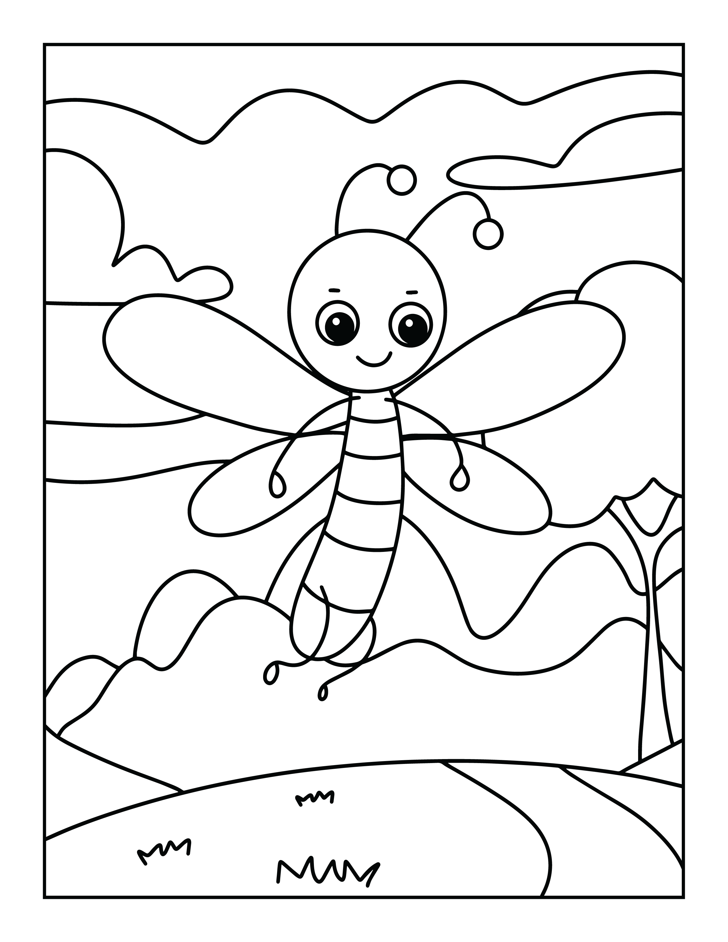 Buzzing with fun cute bugs and insects coloring pages made by teachers