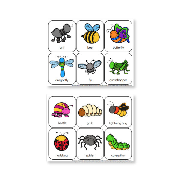 Insect worksheets for kids â simple everyday mom