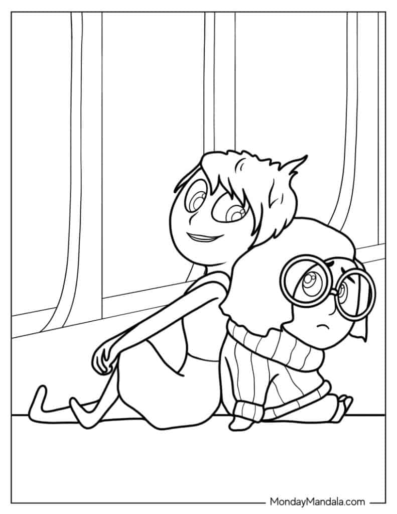 Inside out coloring pages free pdf printables