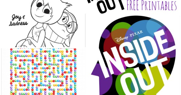Disney â pixars inside out activity pages