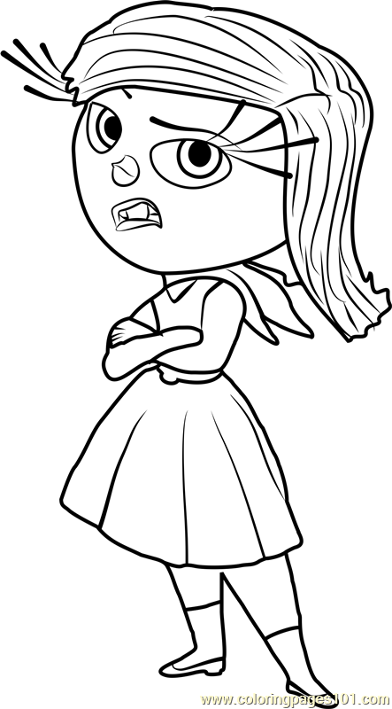 Disgust coloring page for kids