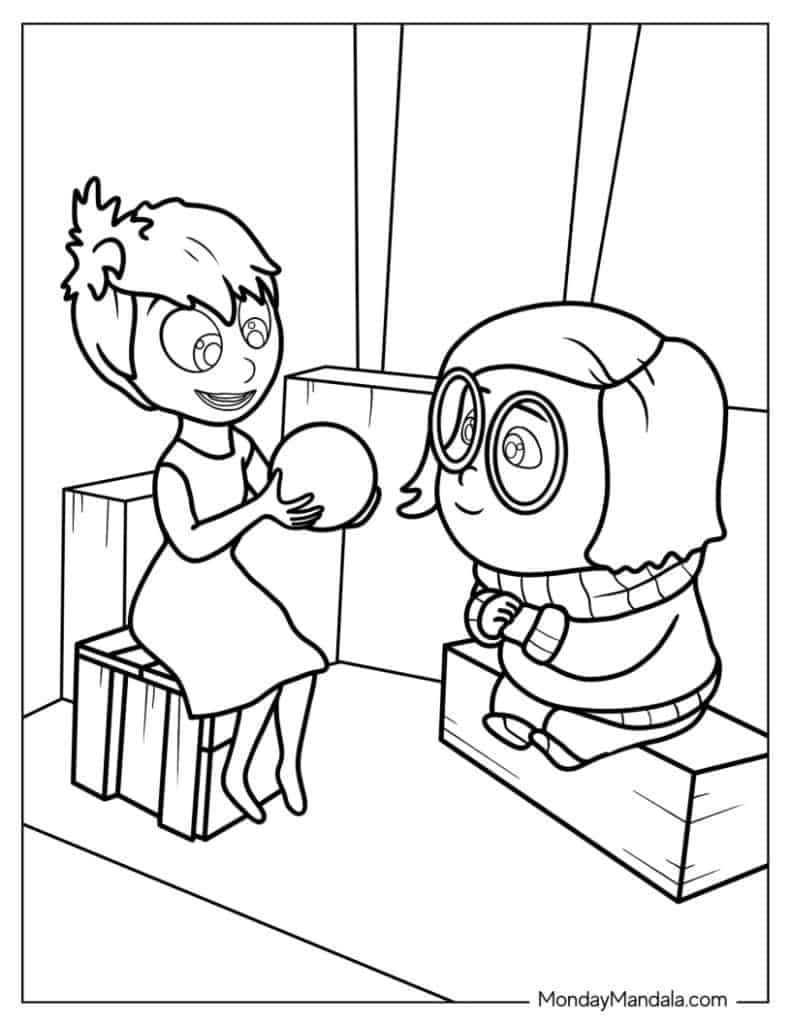 Inside out coloring pages free pdf printables