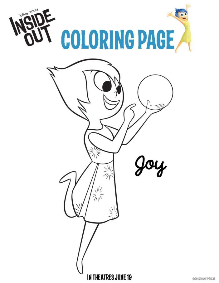 Disney pixar inside out free coloring sheets
