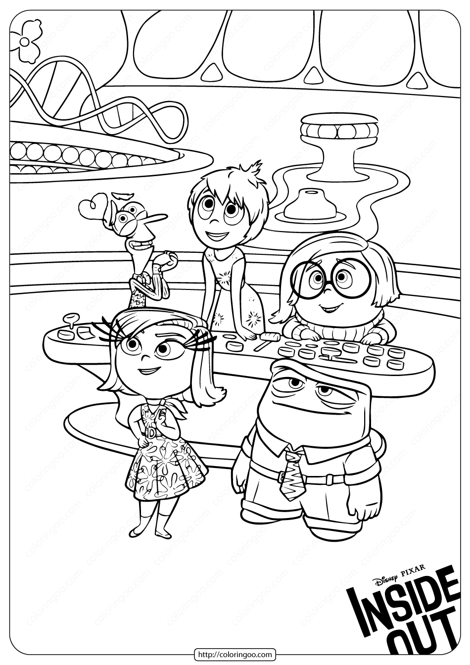 Inside out joy coloring page free printable coloring pages â