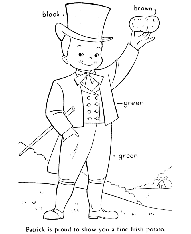 Bluebonkers st patricks day coloring page sheets