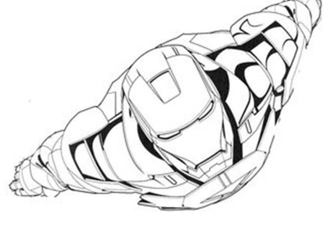 Free easy to print iron man coloring pages