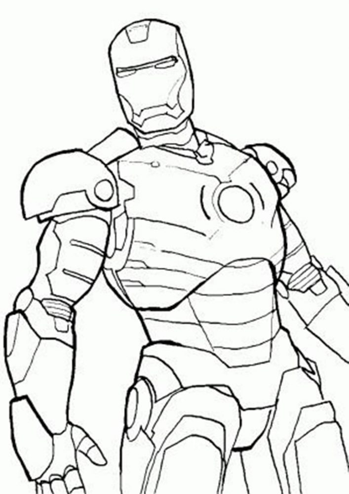 Free easy to print iron man coloring pages