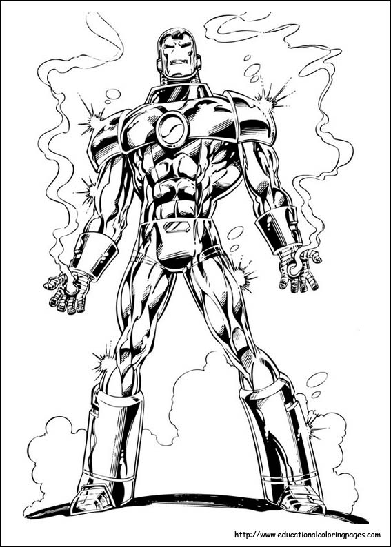 Iron man coloring pages free for kids