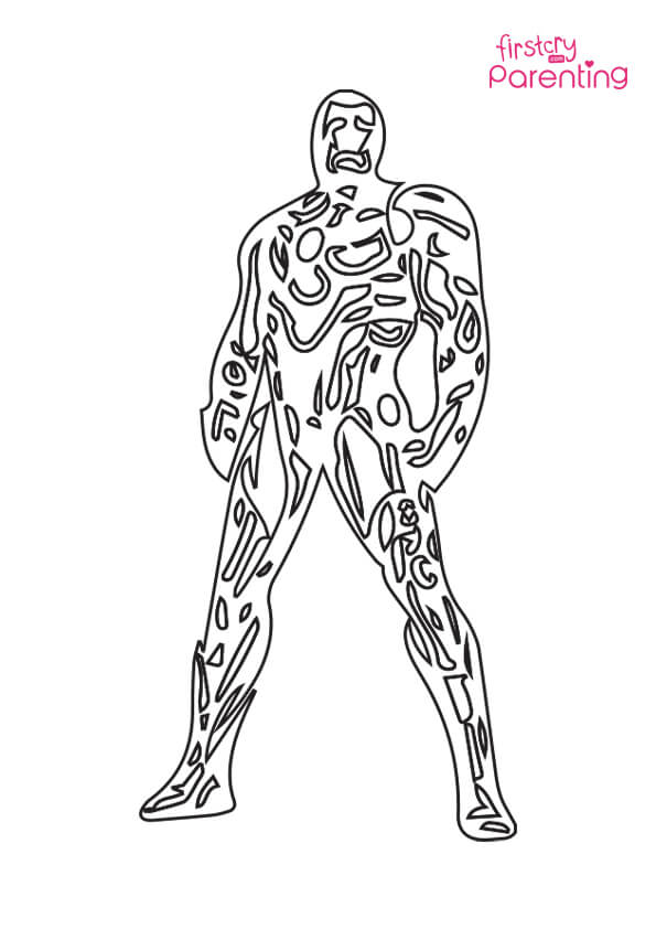 Easy printable iron man coloring pages for kids