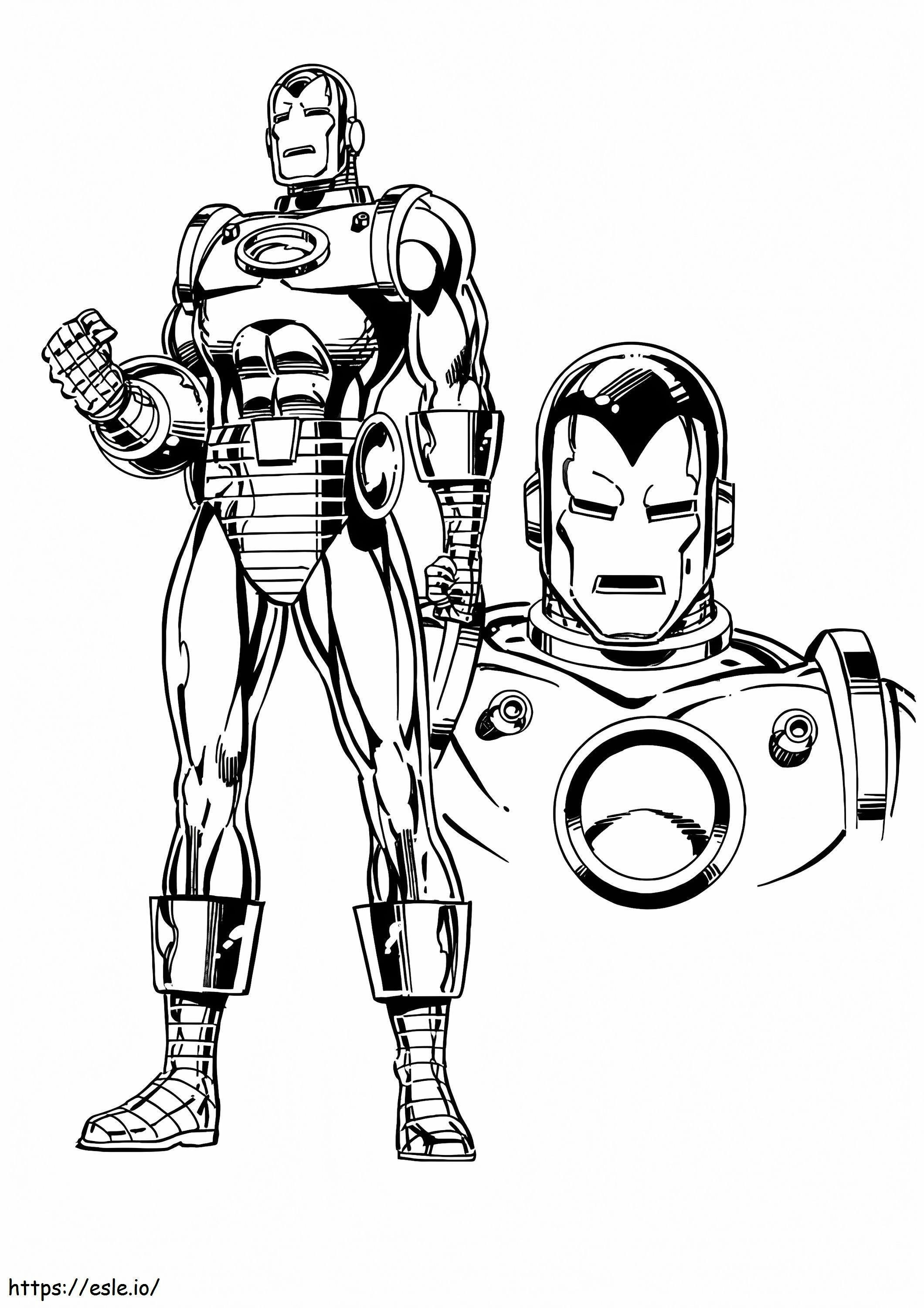 Free printable iron man coloring page