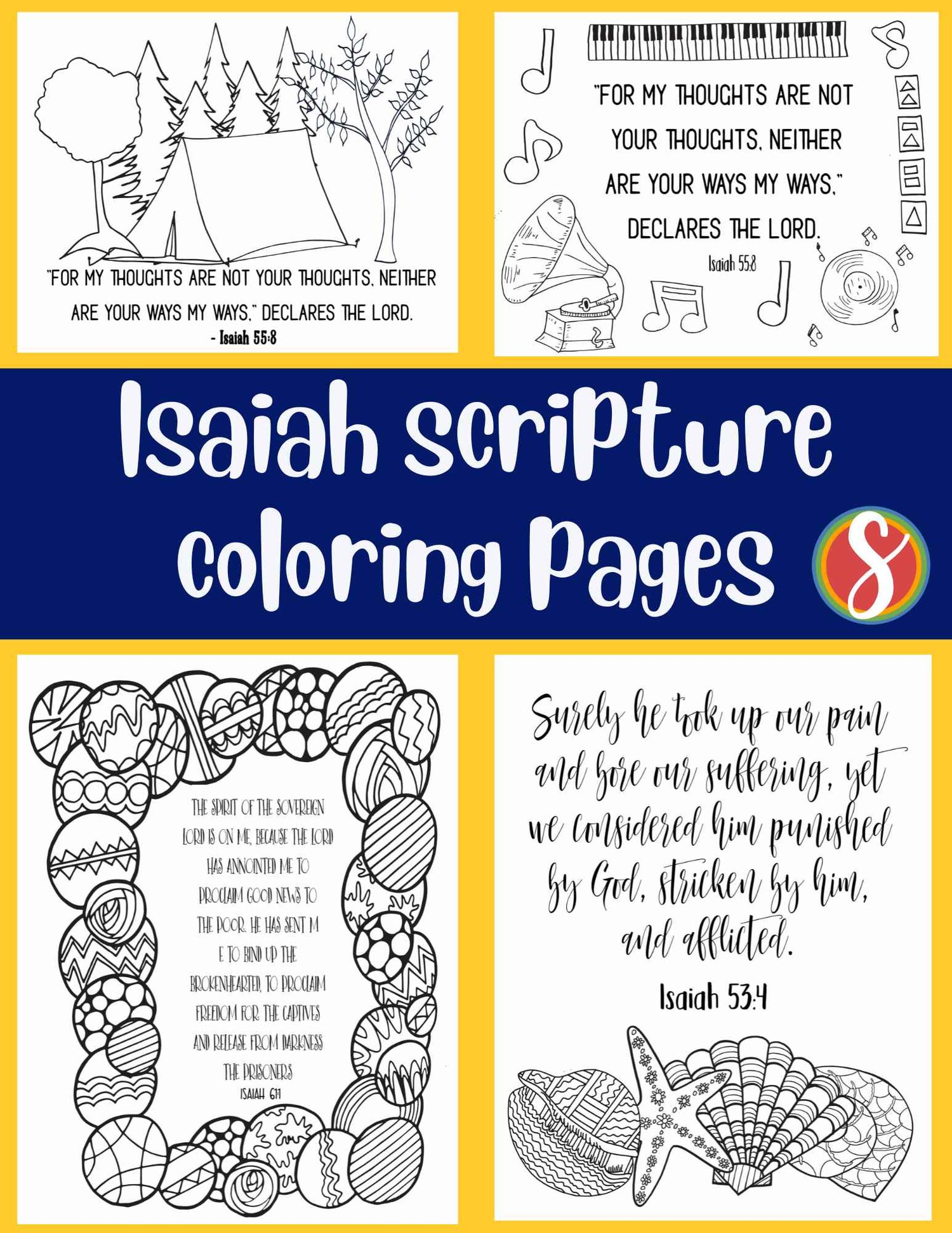 Free isaiah verses coloring pages â stevie doodles