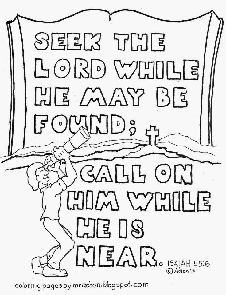 Coloring pages for kids by mr adron isaiah seek the lord while he may be â sunday school coloring pages bible lessons for kids bible verse coloring page