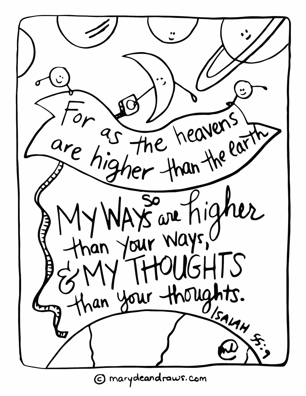 Your time is always here isaiah printable scripture coloring page