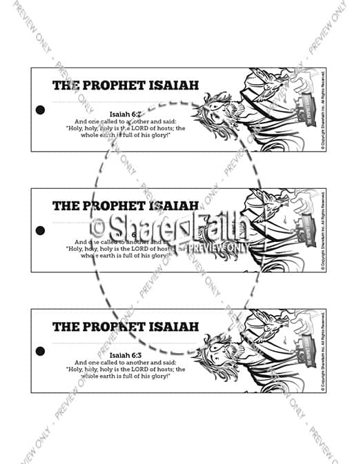 The prophet isaiah sunday school coloring pages â
