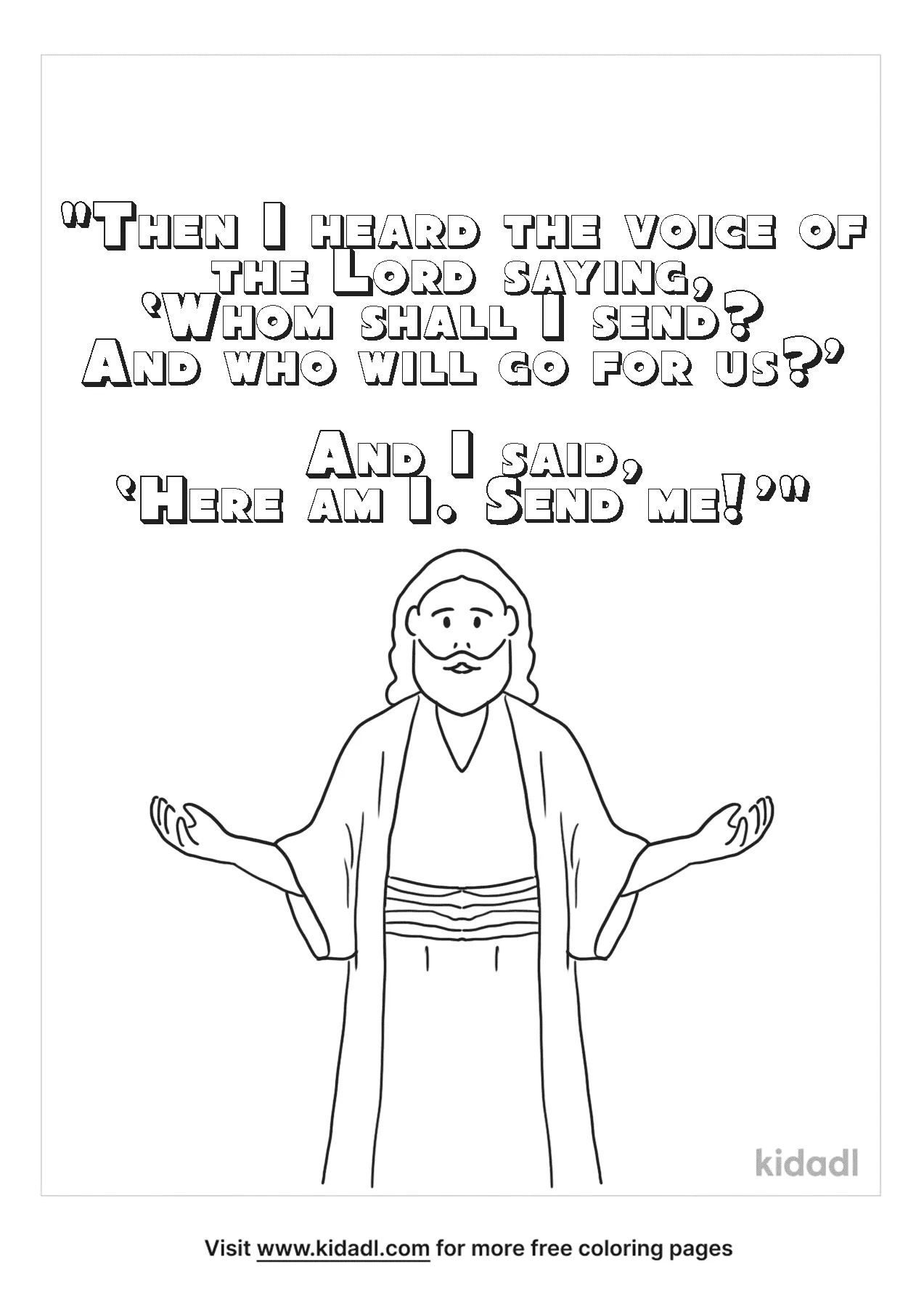 Free god called isaiah coloring page coloring page printables