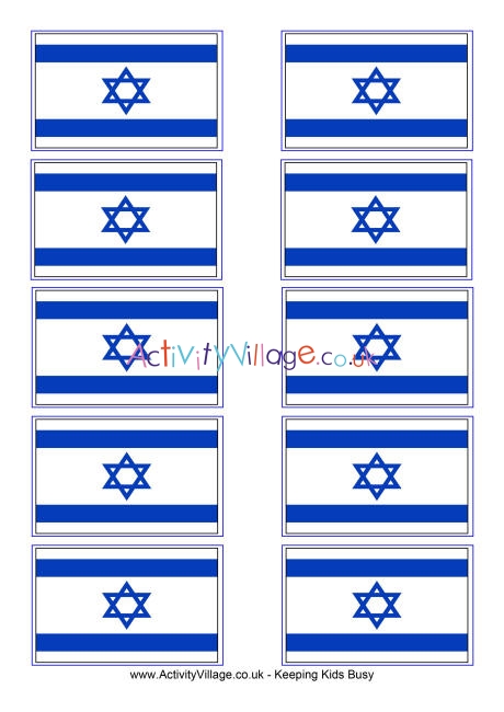 Israel flag printable