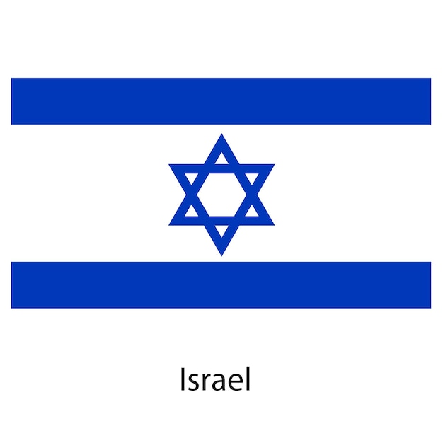 Premium vector flag of the country israel vector illustration