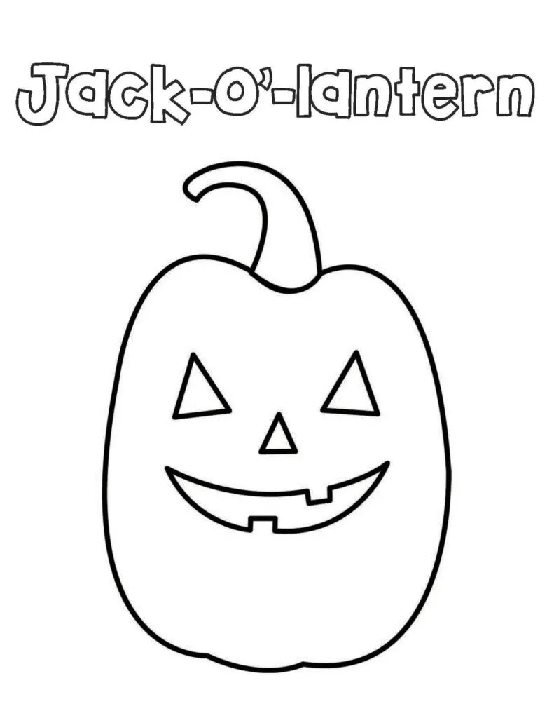 Jack o lantern coloring pages â mary martha mama