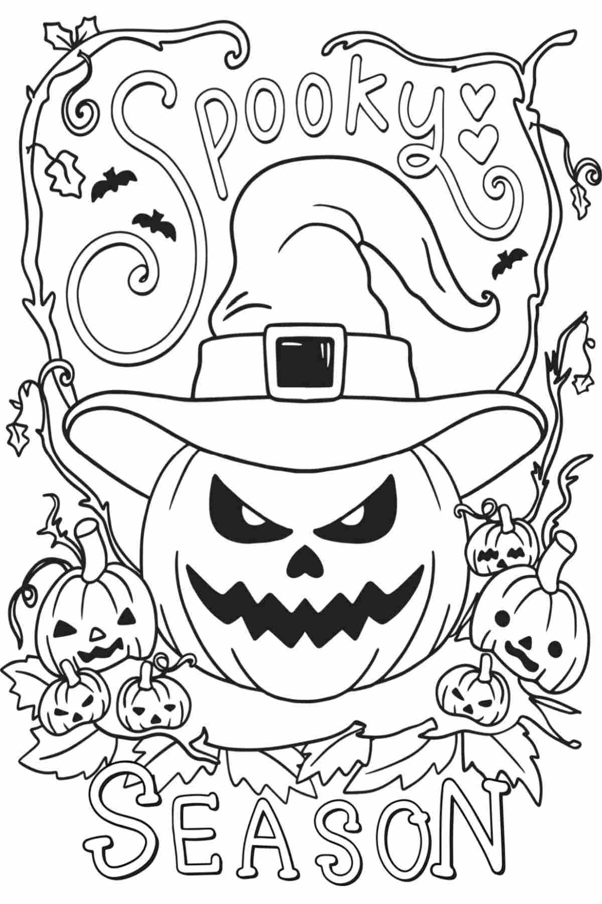 Get jack o lantern coloring pages