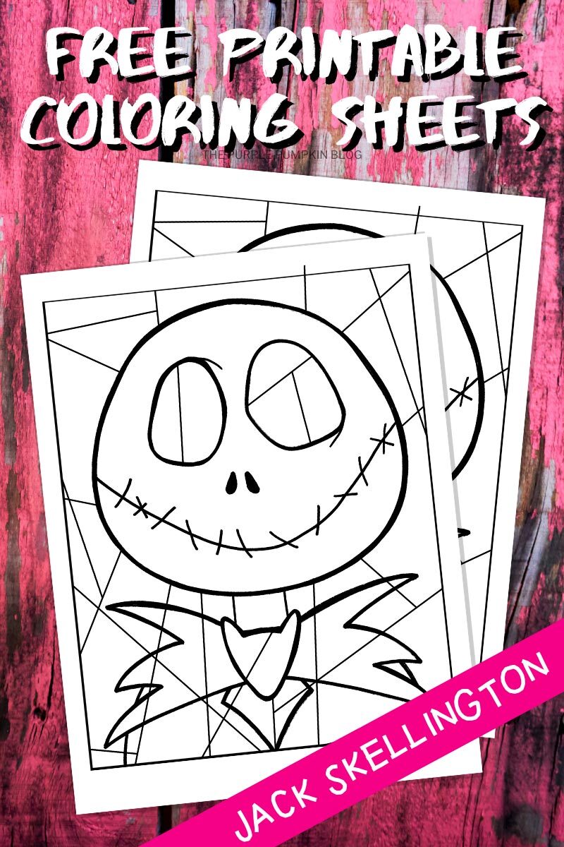 Free printable jack skellington loring sheet line study