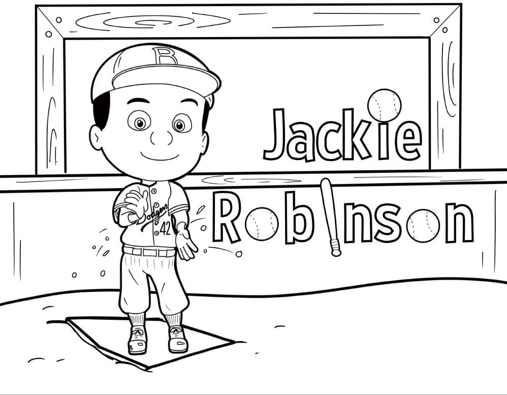 Jackie robinson coloring book printable and online
