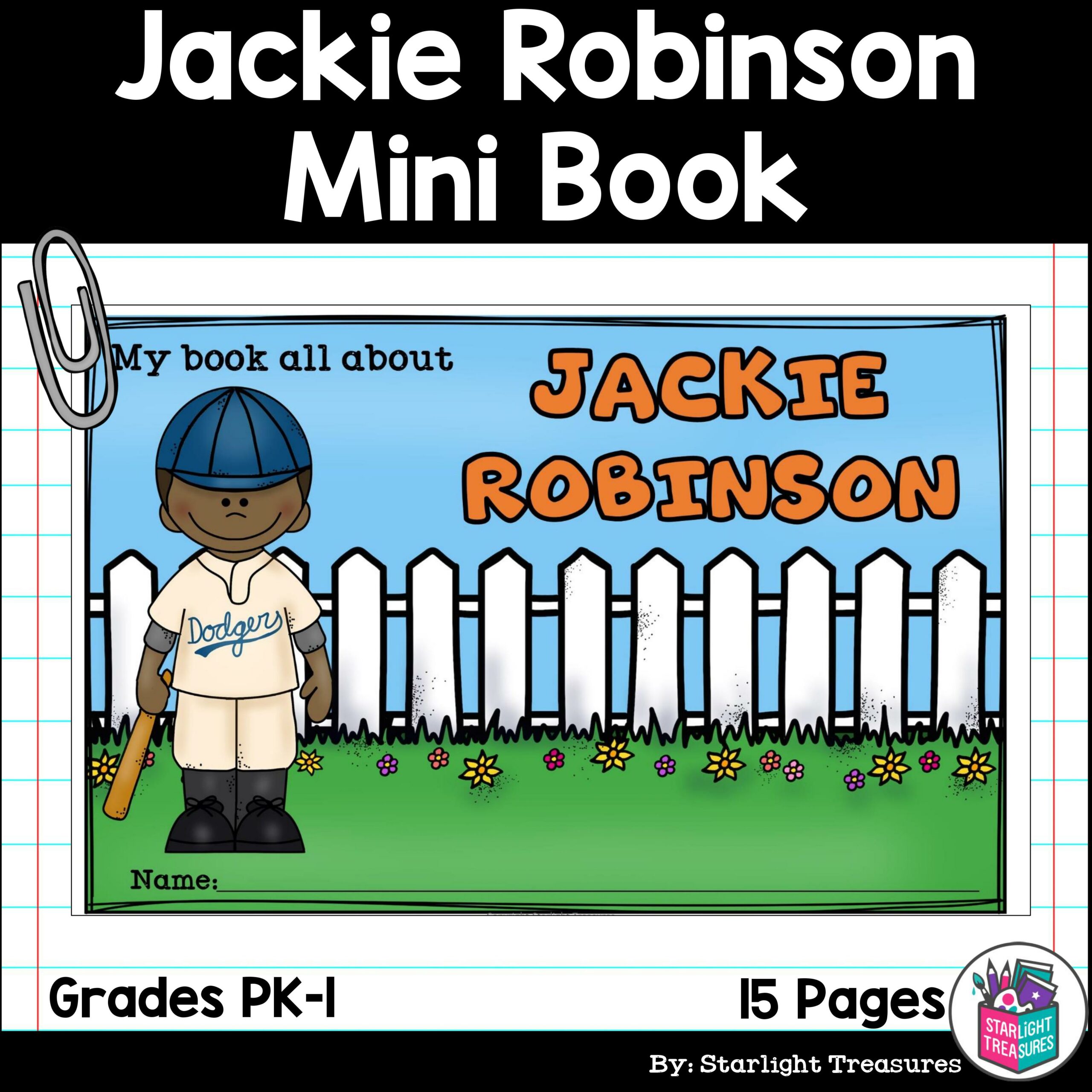 Jackie robinson mini book for early readers black history month made by teachers