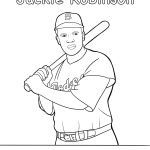 Jackie robinson coloring page free printable