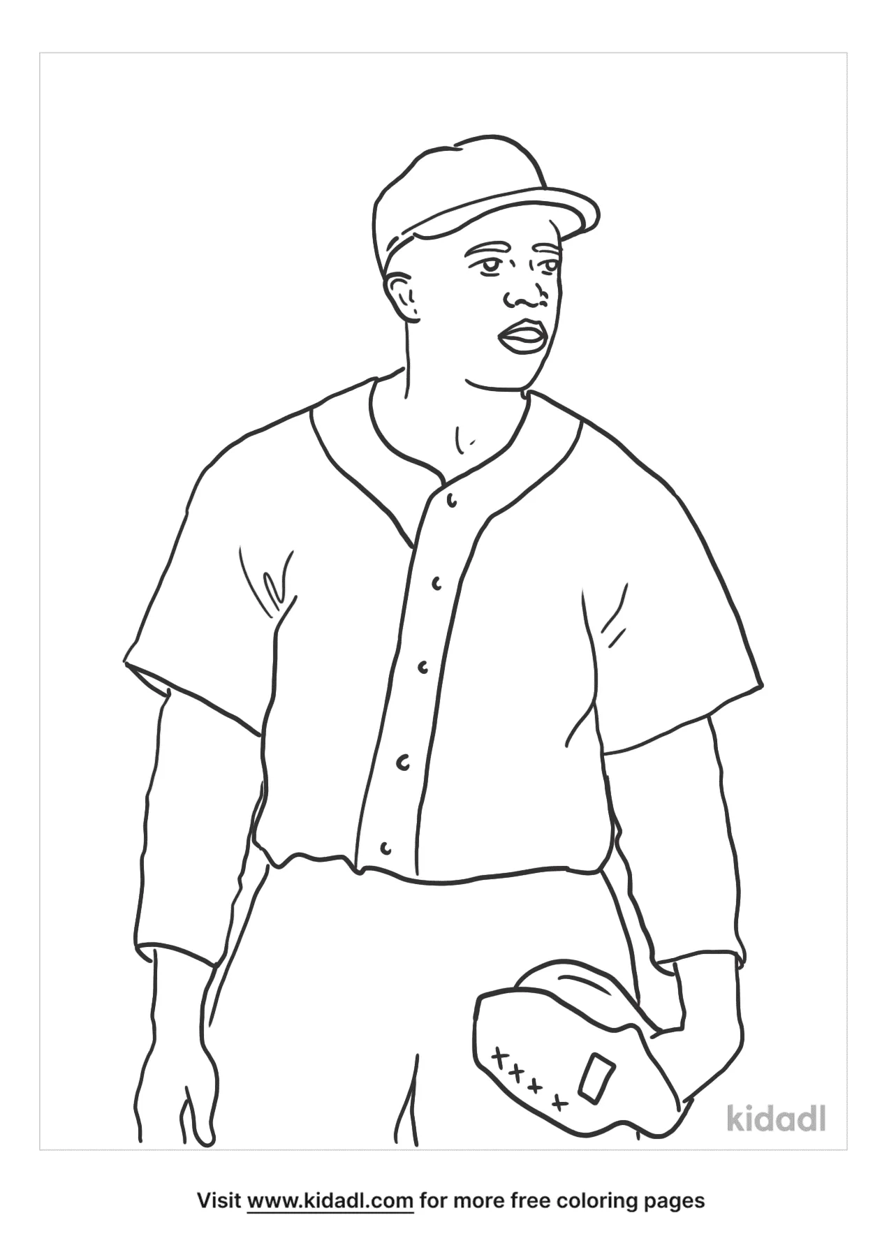 Free jackie robinson coloring page coloring page printables