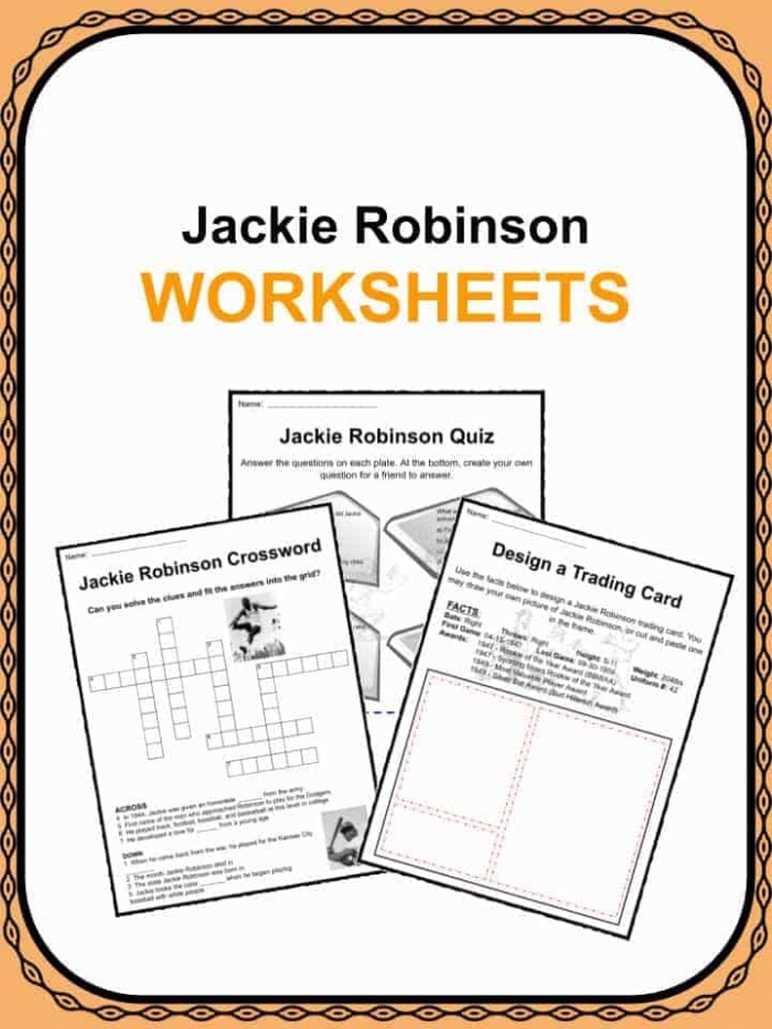Color jackie robinson worksheets
