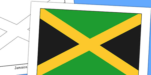 Jamaica flag coloring sheet teacher