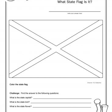 Coloring page state flag kansas printable worksheet