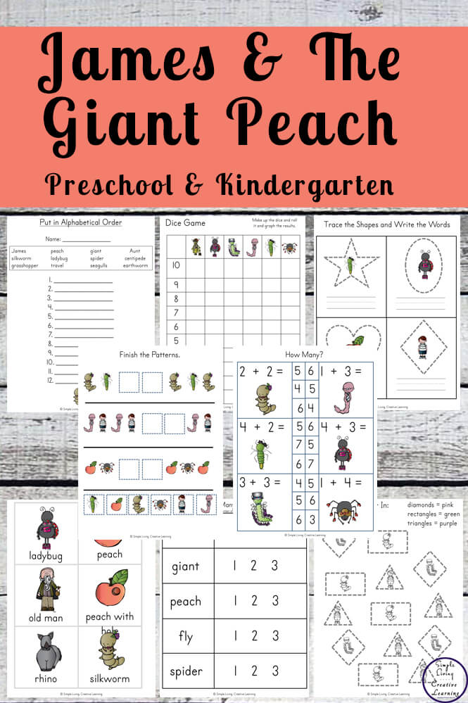 James and the giant peach printables