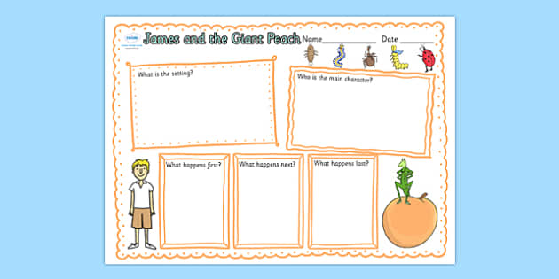James and the giant peach louring pages teacher made